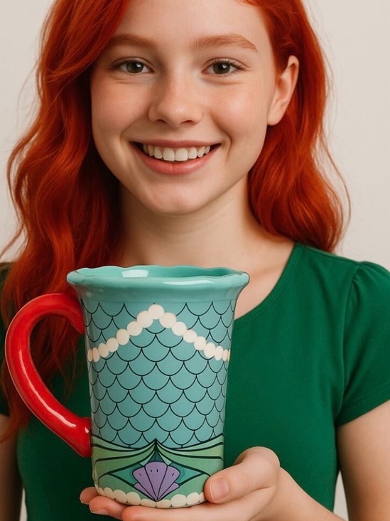Other - Disney Parks Ariel Mermaid Tail Handle Ceramic Mug NWOT Little Mermaid